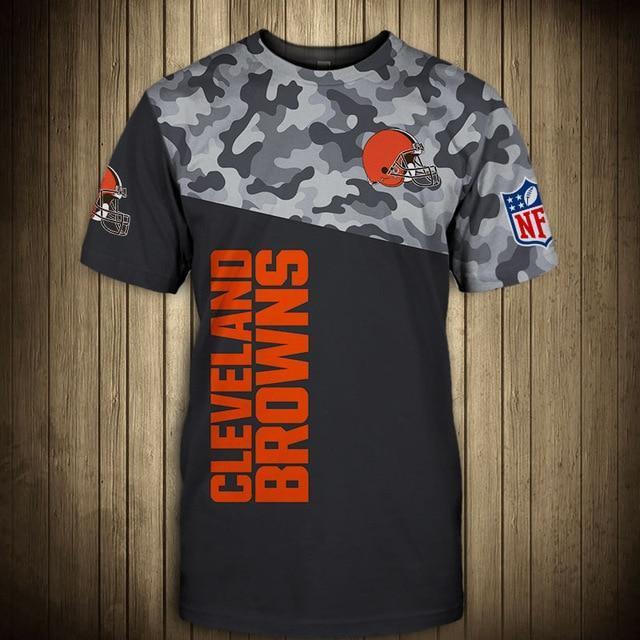 Cleveland Browns Half Camo 3D T-Shirt