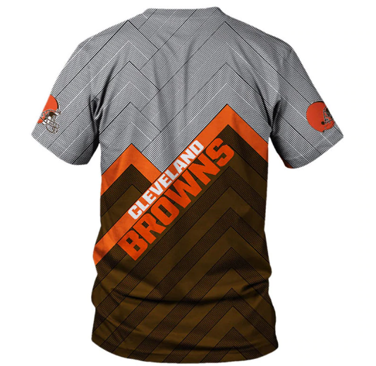 Cleveland Browns Logo In Chest 3D Printed T-Shirt - Image 2