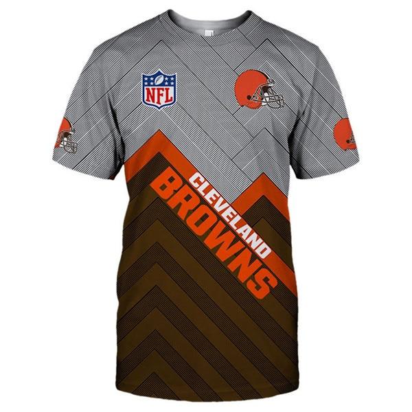 Cleveland Browns Logo In Chest 3D Printed T-Shirt