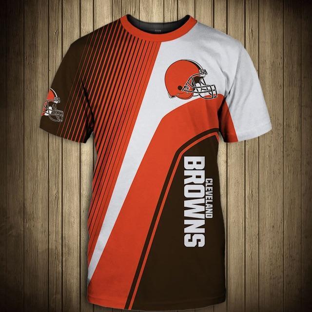 Cleveland Browns Stripe 3D T-Shirt