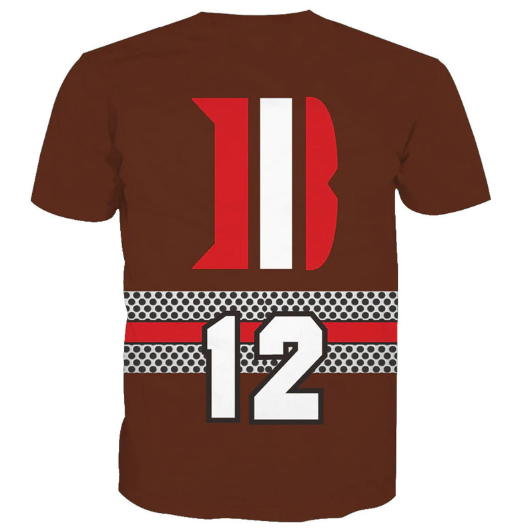 Cleveland Browns Stylized Logo 3D T-Shirt - Image 2