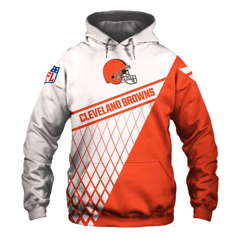 Cleveland Browns Top Logo 3D Pullover Hoodie