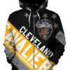 Cleveland Cavaliers Stripe With Stars 3D Printed Zipper Hoodie Jacket