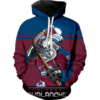 Colorado Avalanche Logo 3D Printed Pullover Hoodie