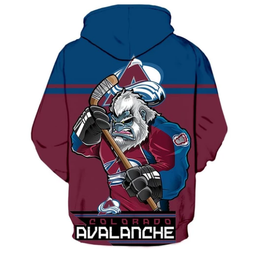 Colorado Avalanche Logo 3D Printed Pullover Hoodie - Image 2