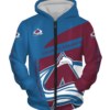 Colorado Avalanche Symbol 3D Printed Zipper Hoodie Jacket