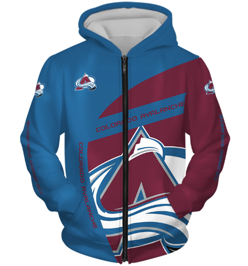 Colorado Avalanche Symbol 3D Printed Zipper Hoodie Jacket