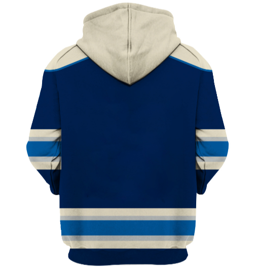 Columbus Blue Jackets Symbol Dark 3D Zipper Hoodie Jacket - Image 2