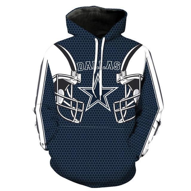 Dallas Cowboys 3D Pullover Hoodie