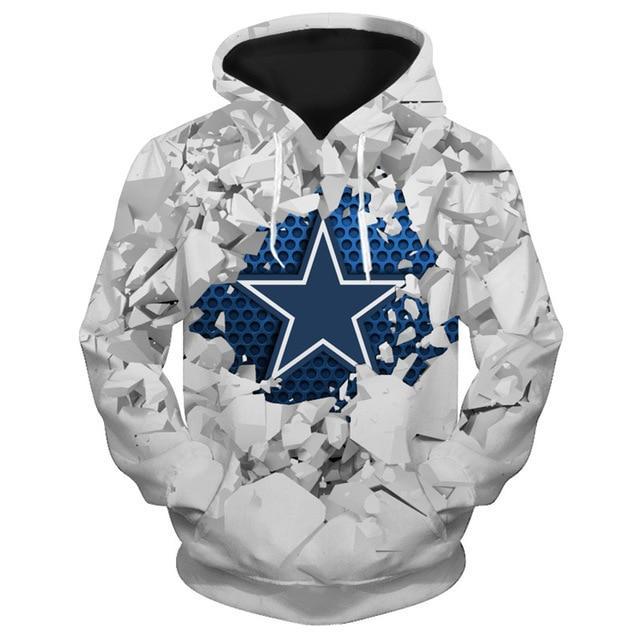 Dallas Cowboys Beehives Pattern 3D Pullover Hoodie