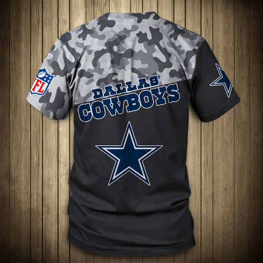 Dallas Cowboys Half Camo 3D T-Shirt - Image 2