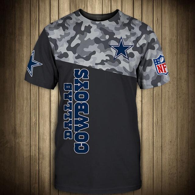 Dallas Cowboys Half Camo 3D T-Shirt