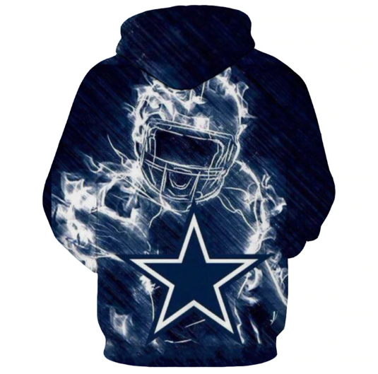 Dallas Cowboys Logo Printed 3D Pullover Hoodie - Image 2