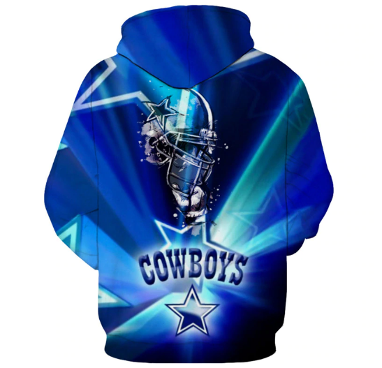 Dallas Cowboys Logo With Short Name 3D Printed Pullover Hoodie - Image 2