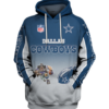 Dallas Cowboys Name In Sleeve 3D Pullover Hoodie