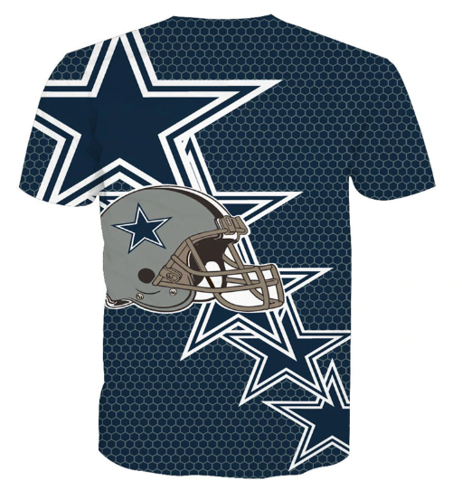 Dallas Cowboys Stylized Logo 3D T-Shirt - Image 2