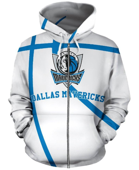 Dallas Mavericks Simple 3D Printed Zipper Hoodie Jacket
