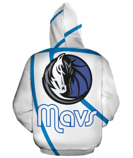 Dallas Mavericks Simple 3D Printed Zipper Hoodie Jacket - Image 2