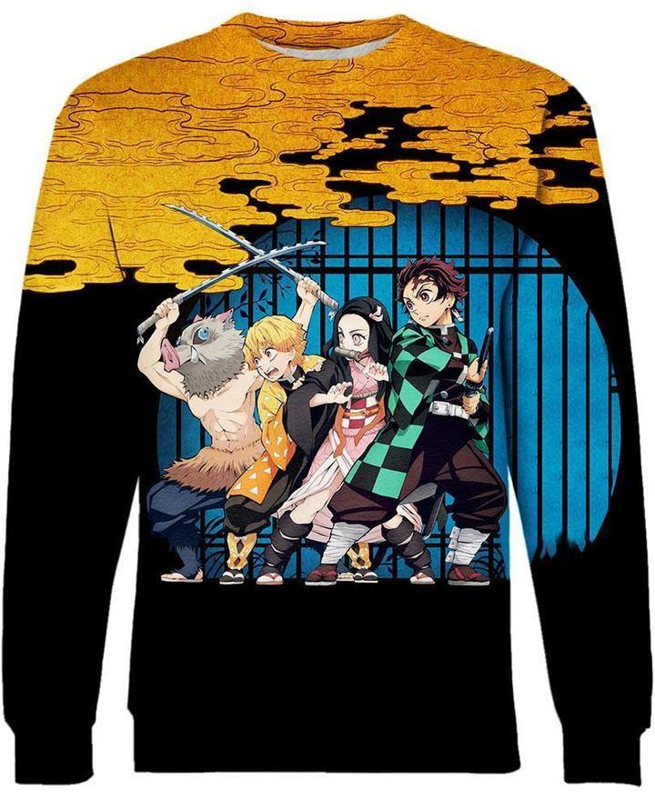 Demon Slayer - Kimetsu No Yaiba 3D Crewneck Sweatshirt V1