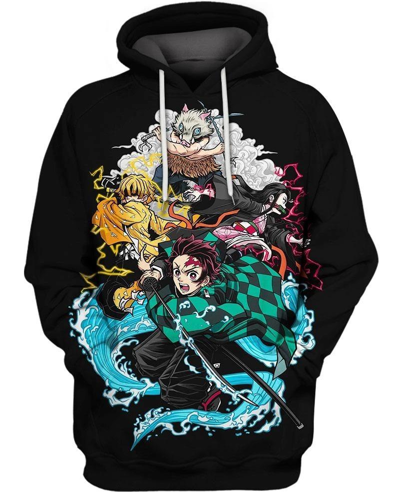 Demon Slayer - Kimetsu No Yaiba 3D Pullover Hoodie V2