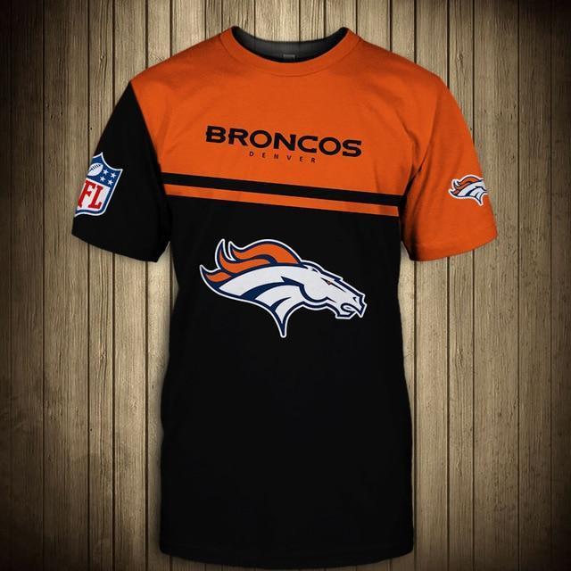 Denver Broncos Difference Colors In Two Hands 3D T-Shirt
