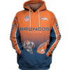 Denver Broncos Name In Sleeve 3D Pullover Hoodie