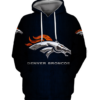 Denver Broncos Simple 3D Printed Pullover Hoodie