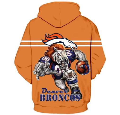 Denver Broncos Symbol 3D Printed Pullover Hoodie - Image 2