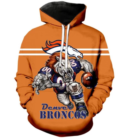 Denver Broncos Symbol 3D Printed Pullover Hoodie