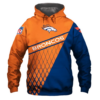 Denver Broncos Top Logo 3D Pullover Hoodie