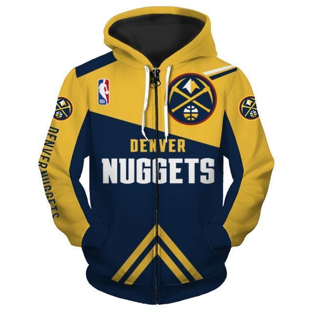 Denver Nuggets 3D Zipper Hoodie Jacket