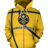 Denver Nuggets Simple 3D Printed Zipper Hoodie Jacket