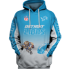 Detroit Lions Name In Sleeve 3D Pullover Hoodie