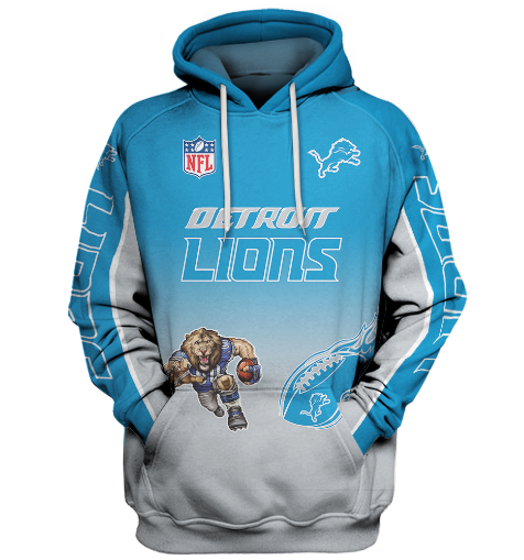 Detroit Lions Name In Sleeve 3D Pullover Hoodie