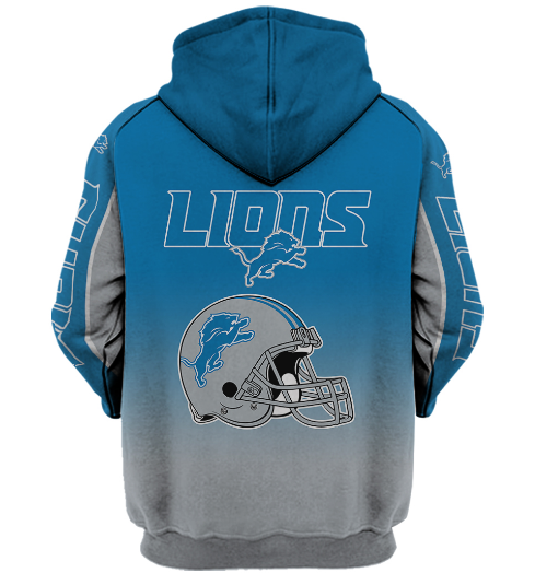 Detroit Lions Name In Sleeve 3D Pullover Hoodie - Image 2
