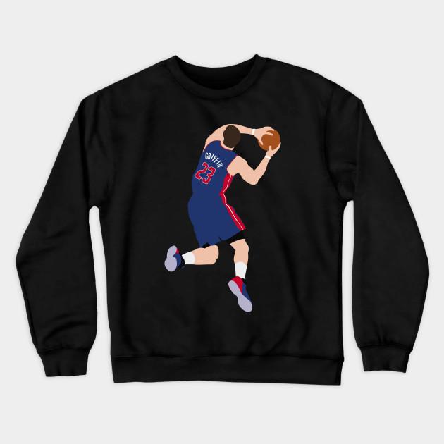 Detroit Pistons Pullover Crewneck Sweatshirt V10