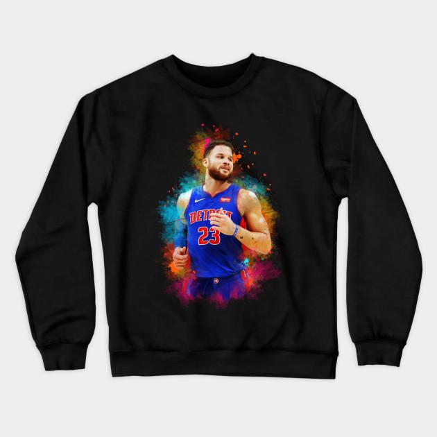 Detroit Pistons Pullover Crewneck Sweatshirt V12