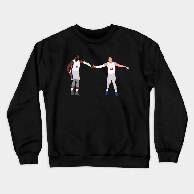Detroit Pistons Pullover Crewneck Sweatshirt V7