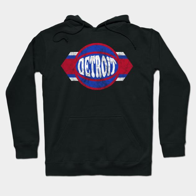 Detroit Pistons Pullover Hoodie V4