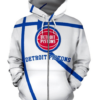 Detroit Pistons Simple 3D Printed Zipper Hoodie Jacket
