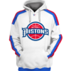 Detroit Pistons White Simple 3D Printed Pullover Hoodie