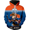 Edmonton Oilers Logo 3D Printed Pullover Hoodie