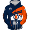 Edmonton Oilers Symbol 3D Printed Zipper Hoodie Jacket