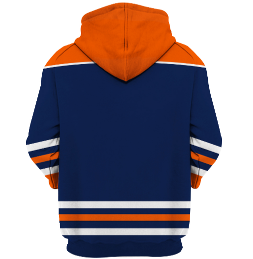 Edmonton Oilers Symbol Blue 3D Pullover Hoodie - Image 2