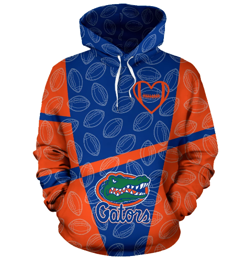 Florida Gators Heart In Chest 3D Pullover Hoodie
