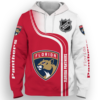 Florida Panthers Half Color 3D Printed Pullover Hoodie
