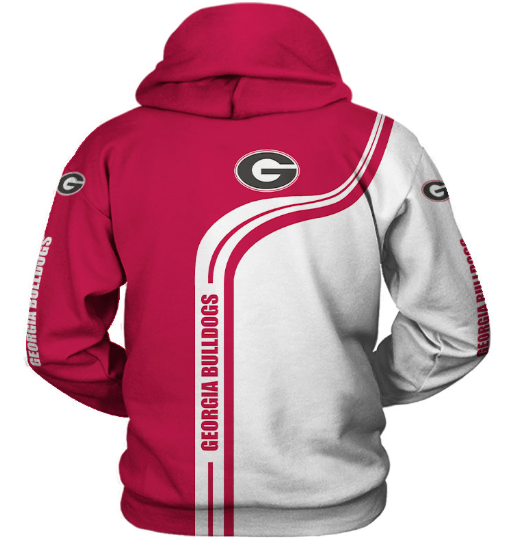 Georgia Bulldogs Half Color 3D Printed Pullover Hoodie - Image 2