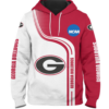Georgia Bulldogs Half Color 3D Printed Pullover Hoodie