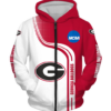 Georgia Bulldogs Half Color 3D Printed Zipper Hoodie Jacket