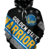 Golden State Warriors Stripe With Stars 3D Printed Pullover Hoodie